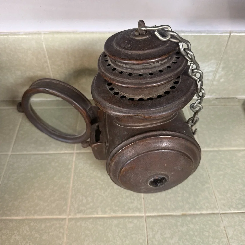 Antique Dietz Union Kerosene Driving Lamp Lantern Circa 1906 Side Mounts CLAMP